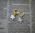 Mother of Pearl Star Huggie Earrings | by Ifemi Jewels