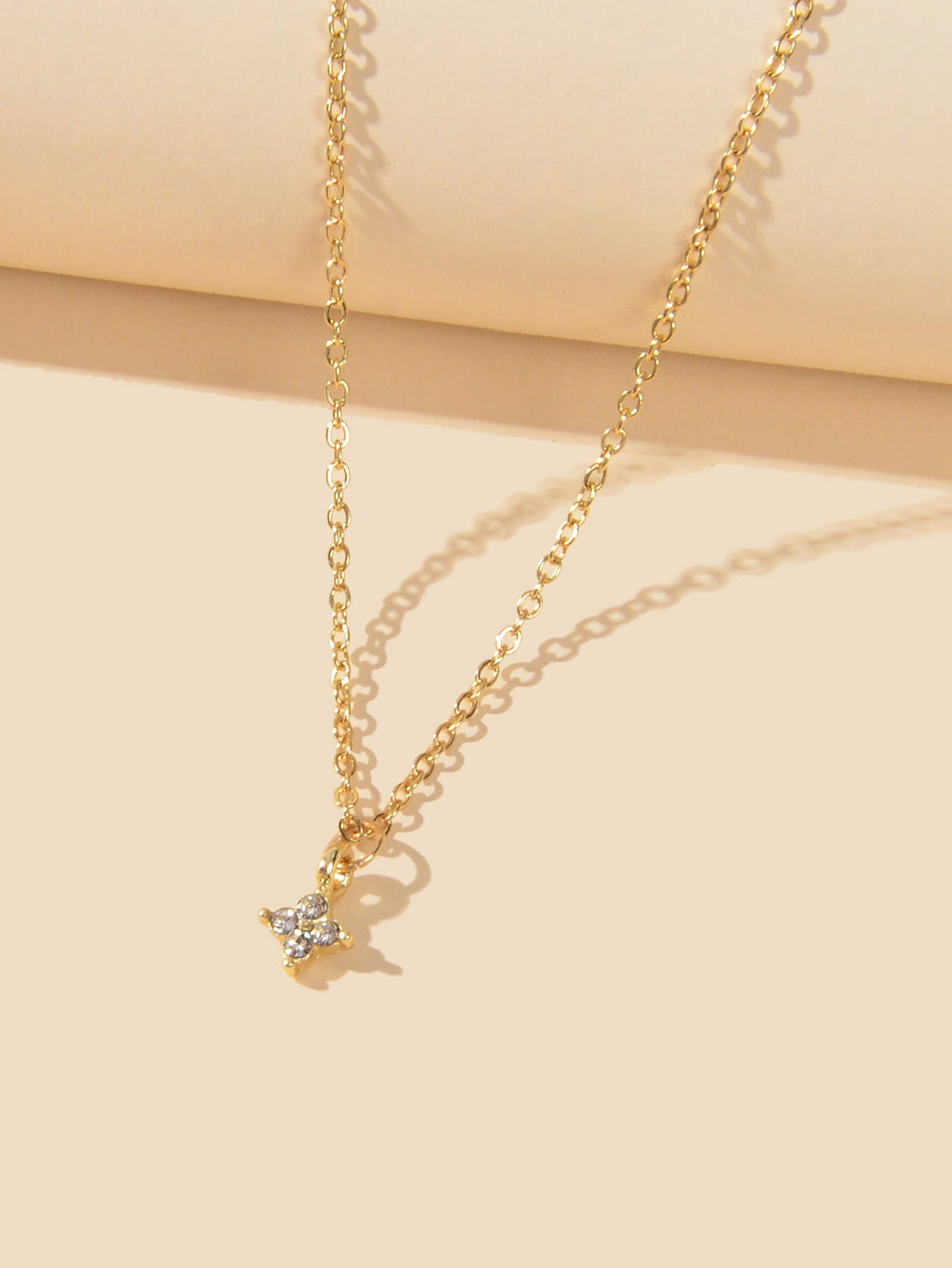 Textured Jewellery Gold Chain Rhinestone Pendant Clavicle Collar Trendy Necklace