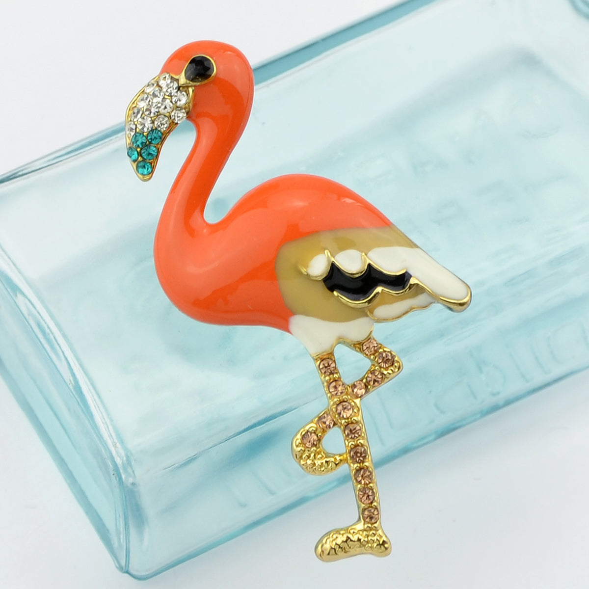 Colorful Flamingo Brooch Animal Pins Jewellery Dresses Decoration Accessories