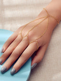 Hiphop Jewellery Statement Slave Bracelet Women Solid Chain Hand Accessories