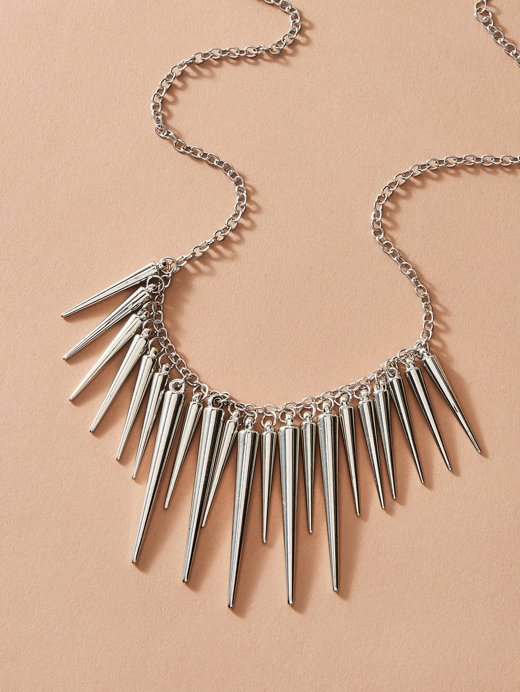 Hip Hop Jewellery Spike Charm Necklace Steampunk Cool Accessories