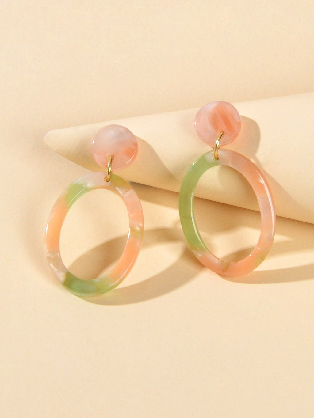 Women Designer Jewellery Multi-colored Resin Circle Dangle Perfect Earrings