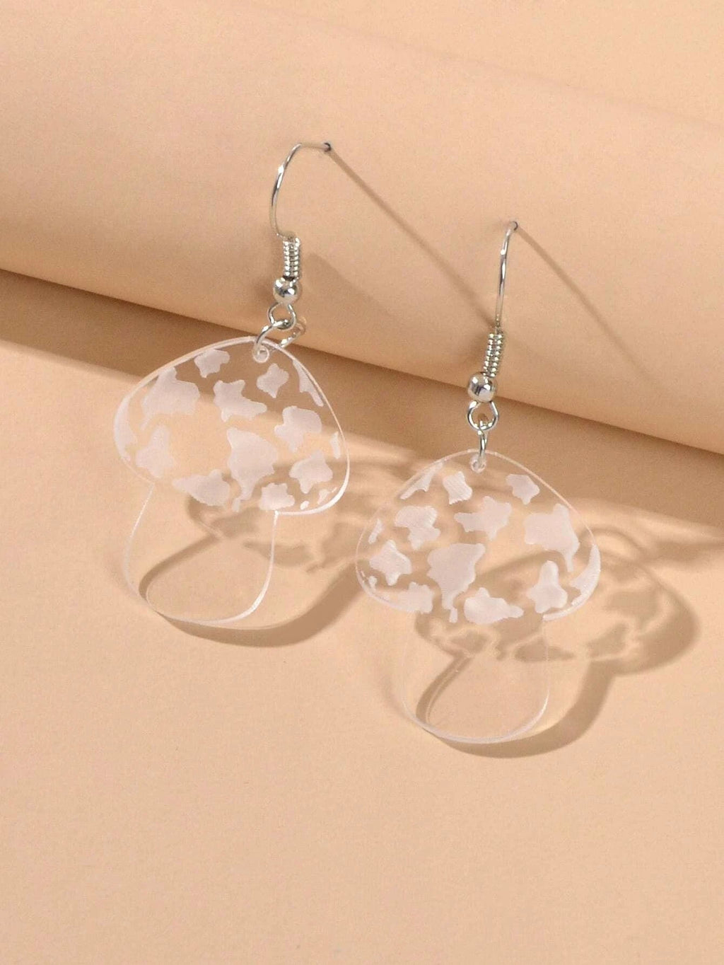 Lovely Jewellery Transparent Acrylic Mushroom Drop Earrings Women Accessories
