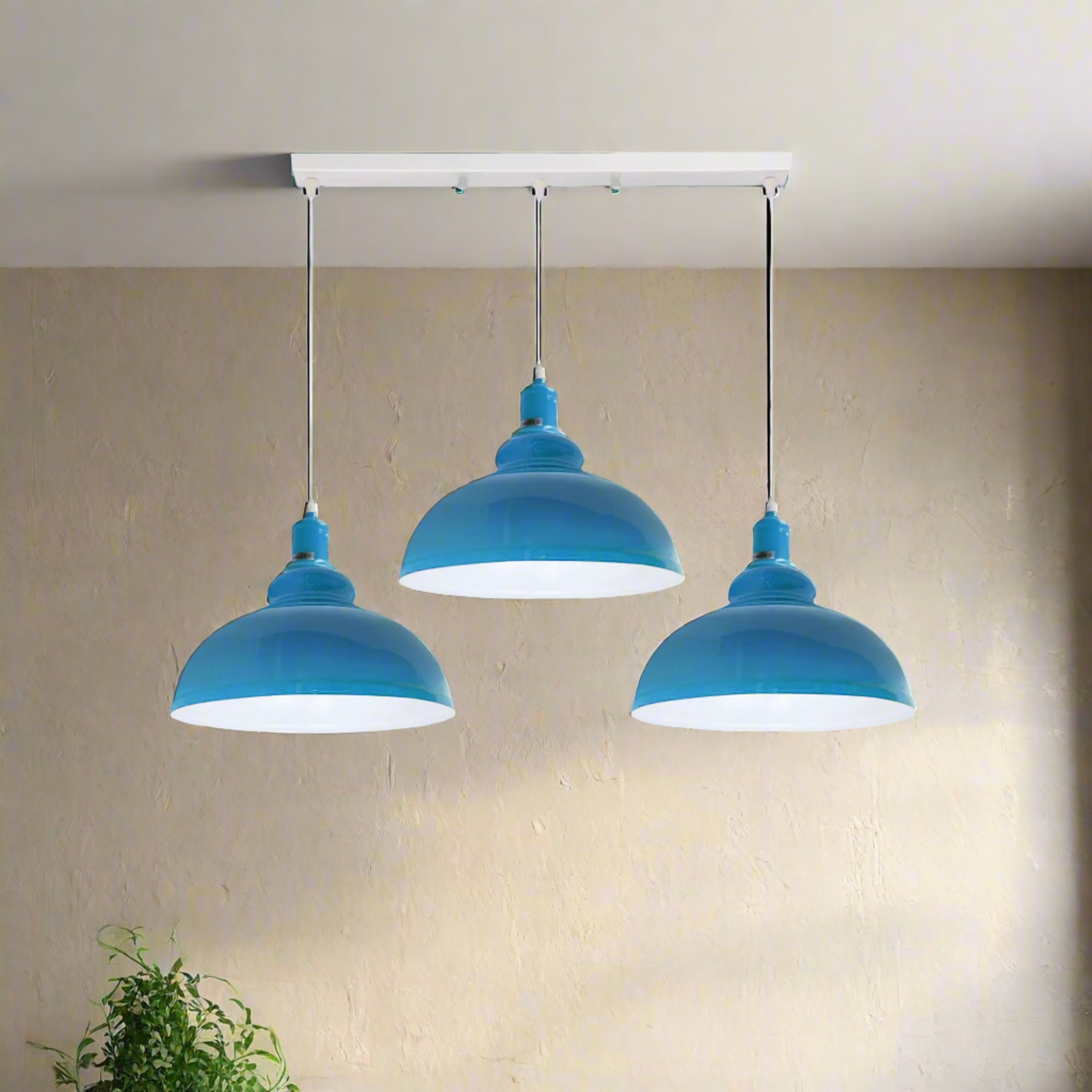 3 Way Vintage Ceiling Curvy Hanging E27 Pendant Light Fixture~4299