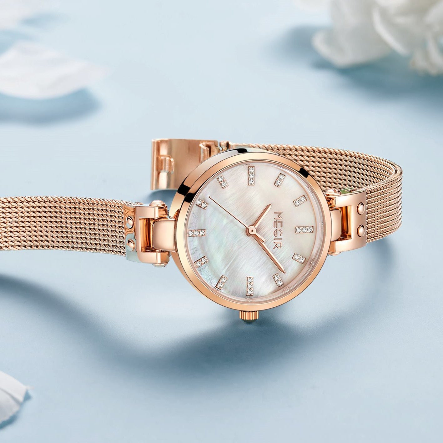 MEGIR Watches for Women Top Brand Fashion Ladies Wristwatch Waterproof Female Quartz Luxury Watch Montre Femme 7025