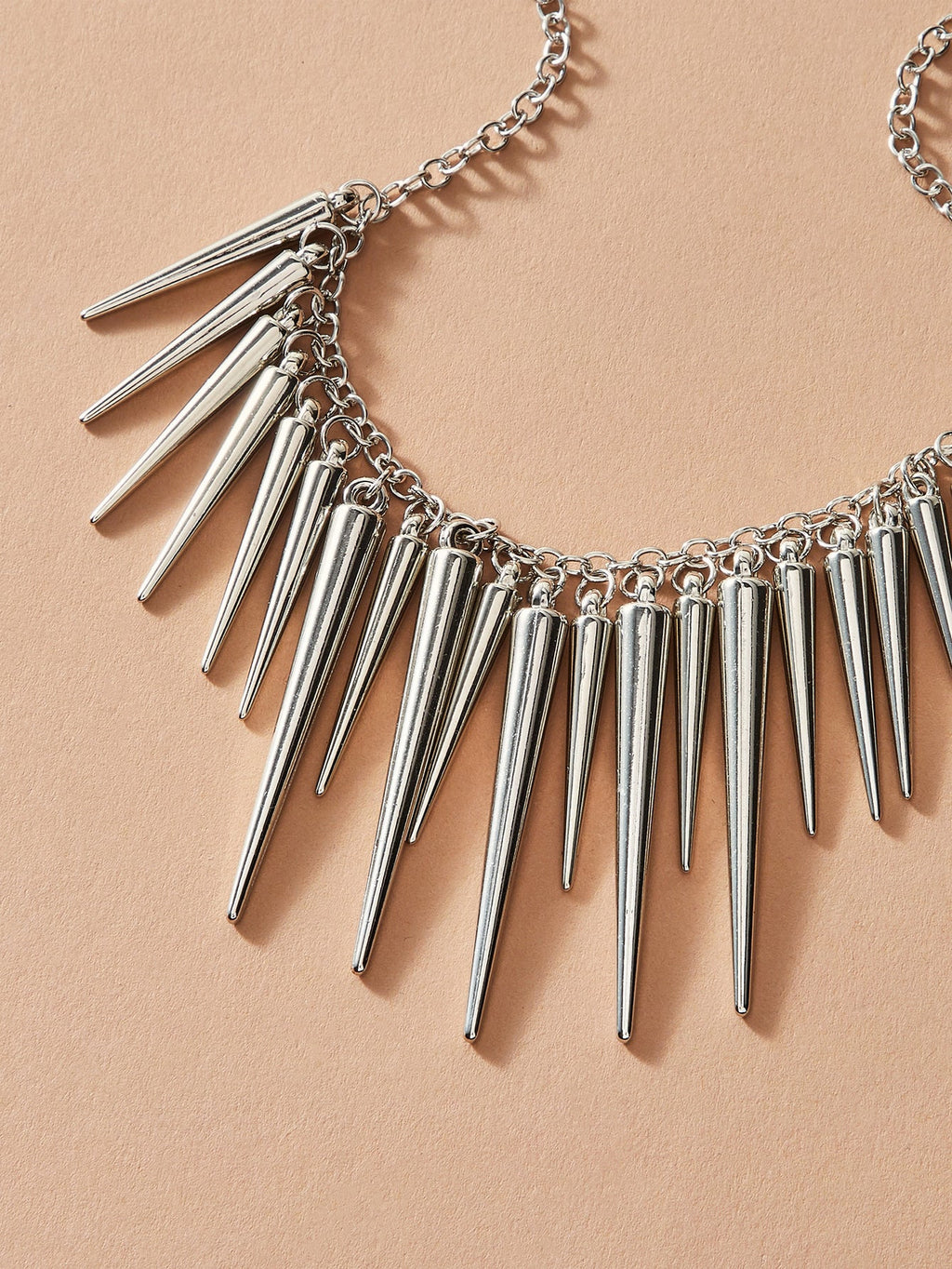 Hip Hop Jewellery Spike Charm Necklace Steampunk Cool Accessories