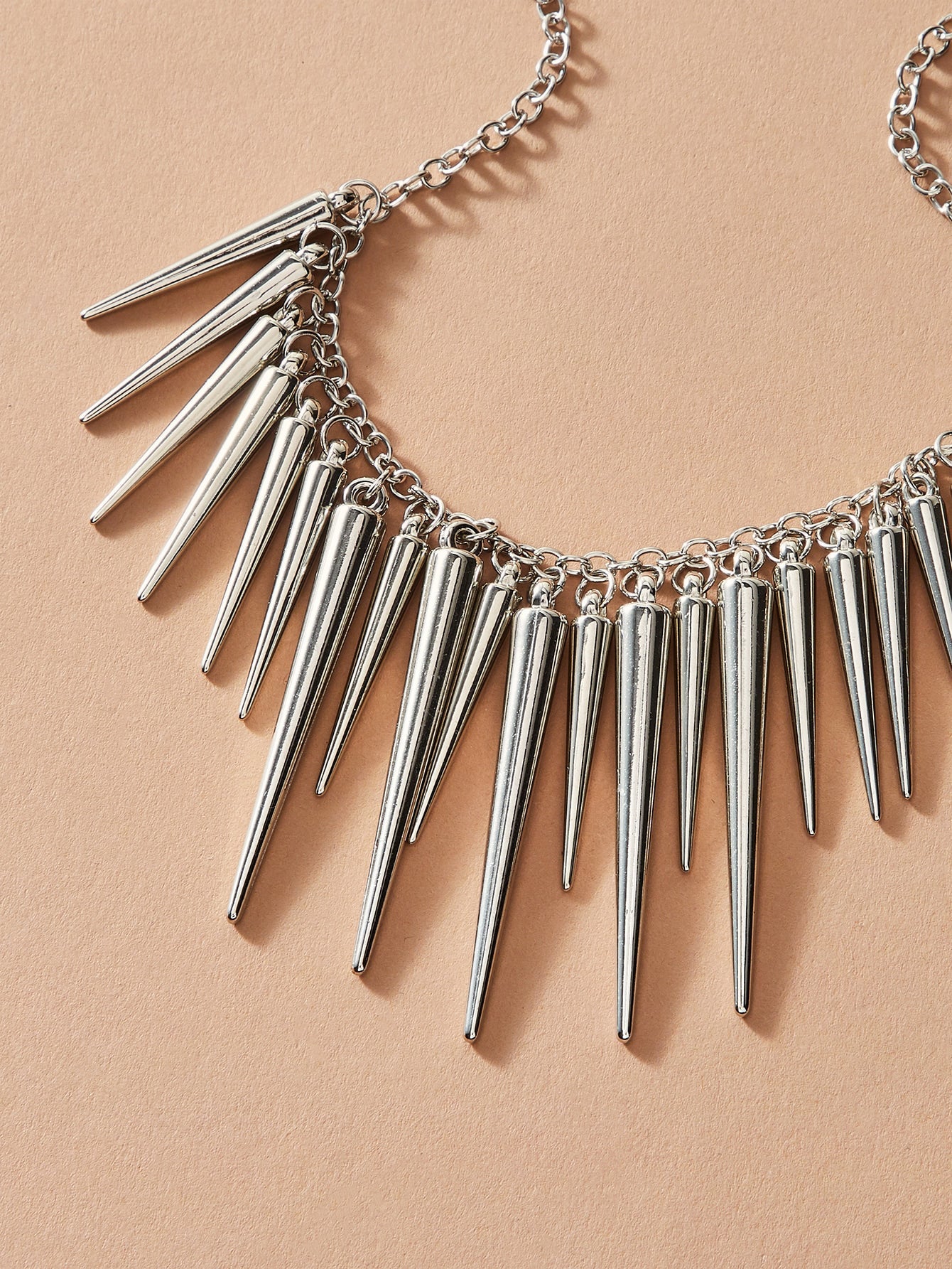 Hip Hop Jewellery Spike Charm Necklace Steampunk Cool Accessories
