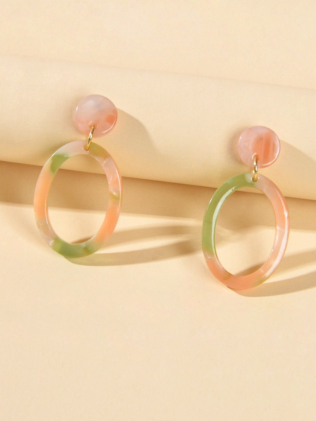 Women Designer Jewellery Multi-colored Resin Circle Dangle Perfect Earrings
