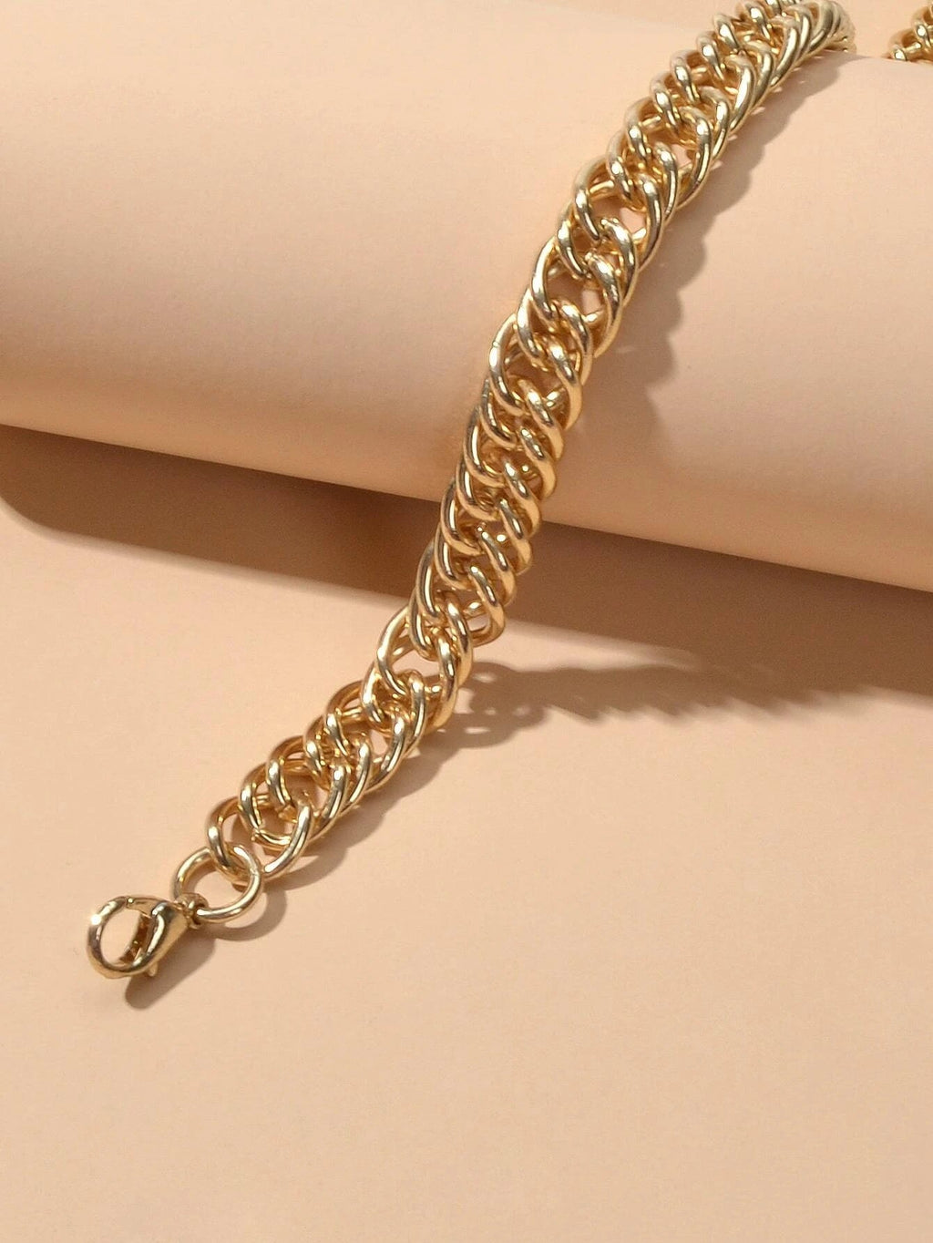 Minimalist Gold Chunky Solid Chain Statement Necklace Punk Halloween Jewellery