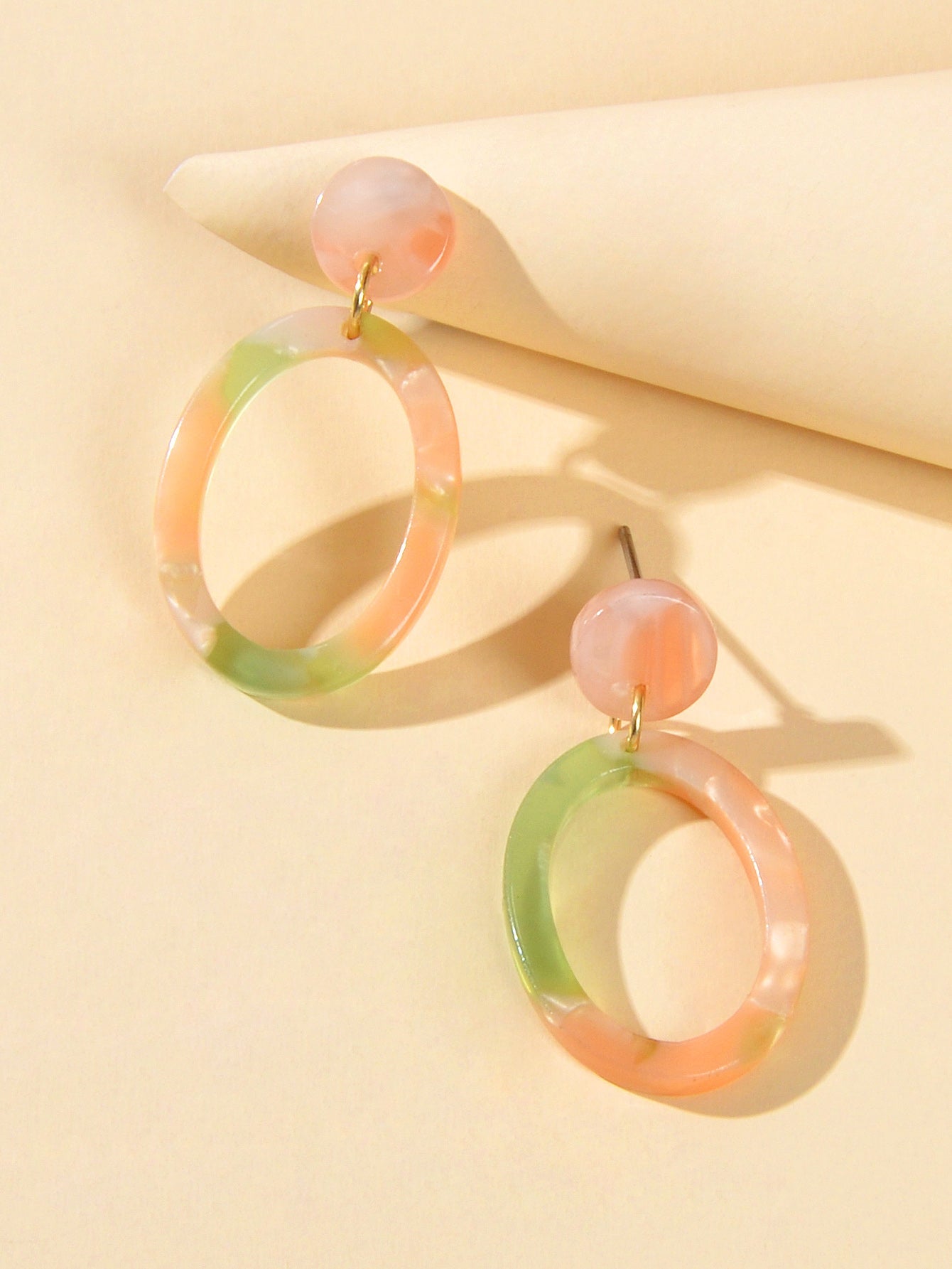 Women Designer Jewellery Multi-colored Resin Circle Dangle Perfect Earrings