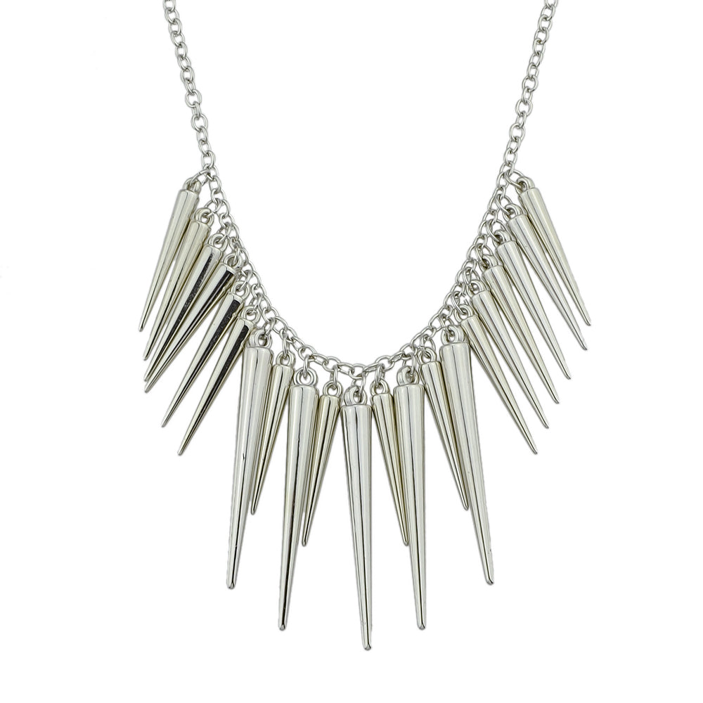 Hip Hop Jewellery Spike Charm Necklace Steampunk Cool Accessories