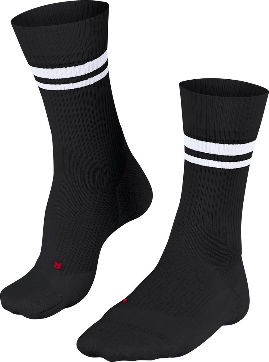 Falke te4 classic tennis socks anti blisters, light padding cotton sports socks men black - size 39-41
