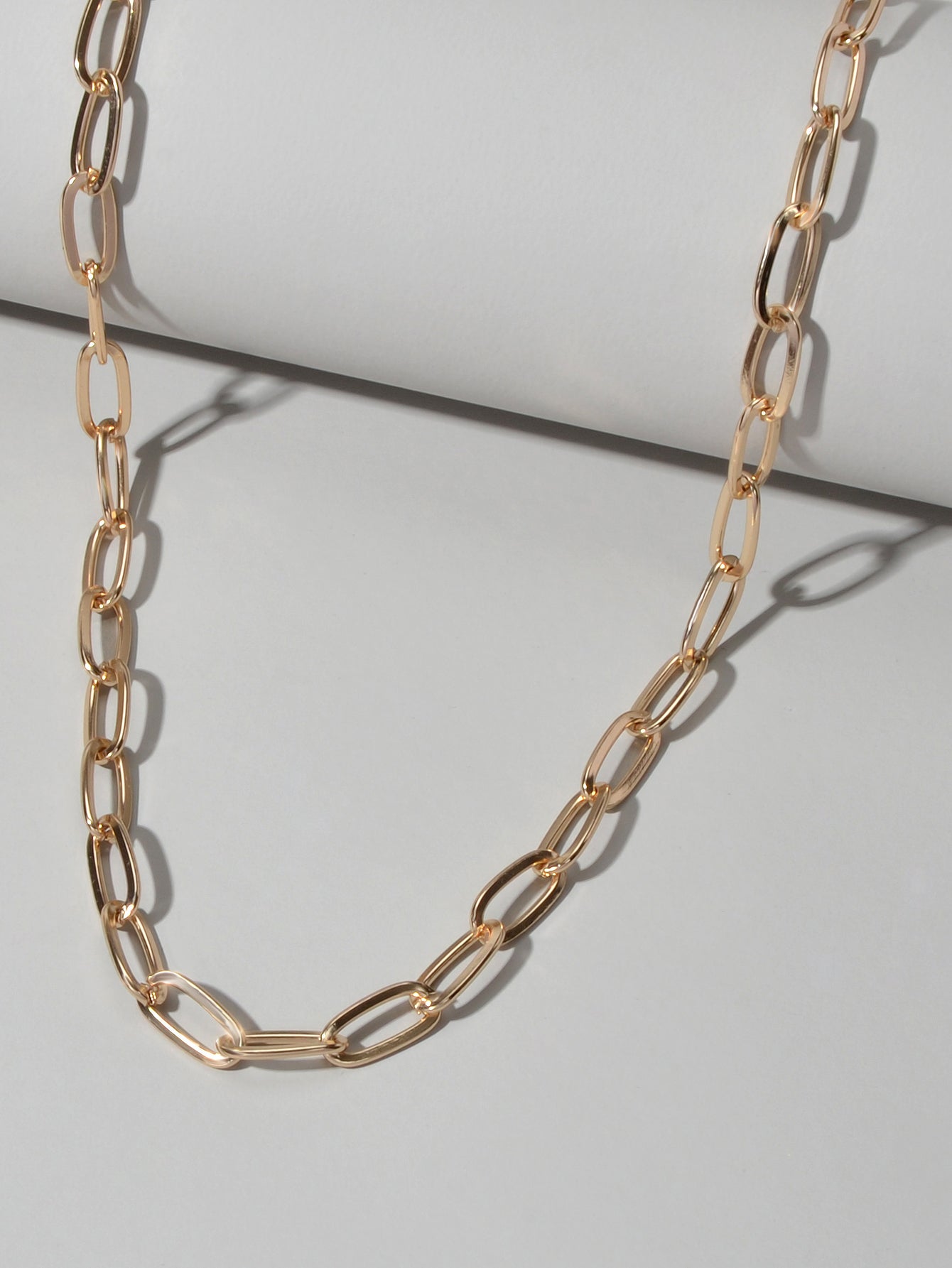 Feelontop Punk Jewellery Statement Heavy Solid Chain Necklace Women Accessories