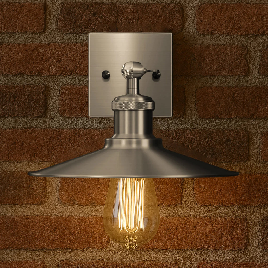 Satin Nickel Wall Light Lamp Sconces Living Room Home Decor ~5953