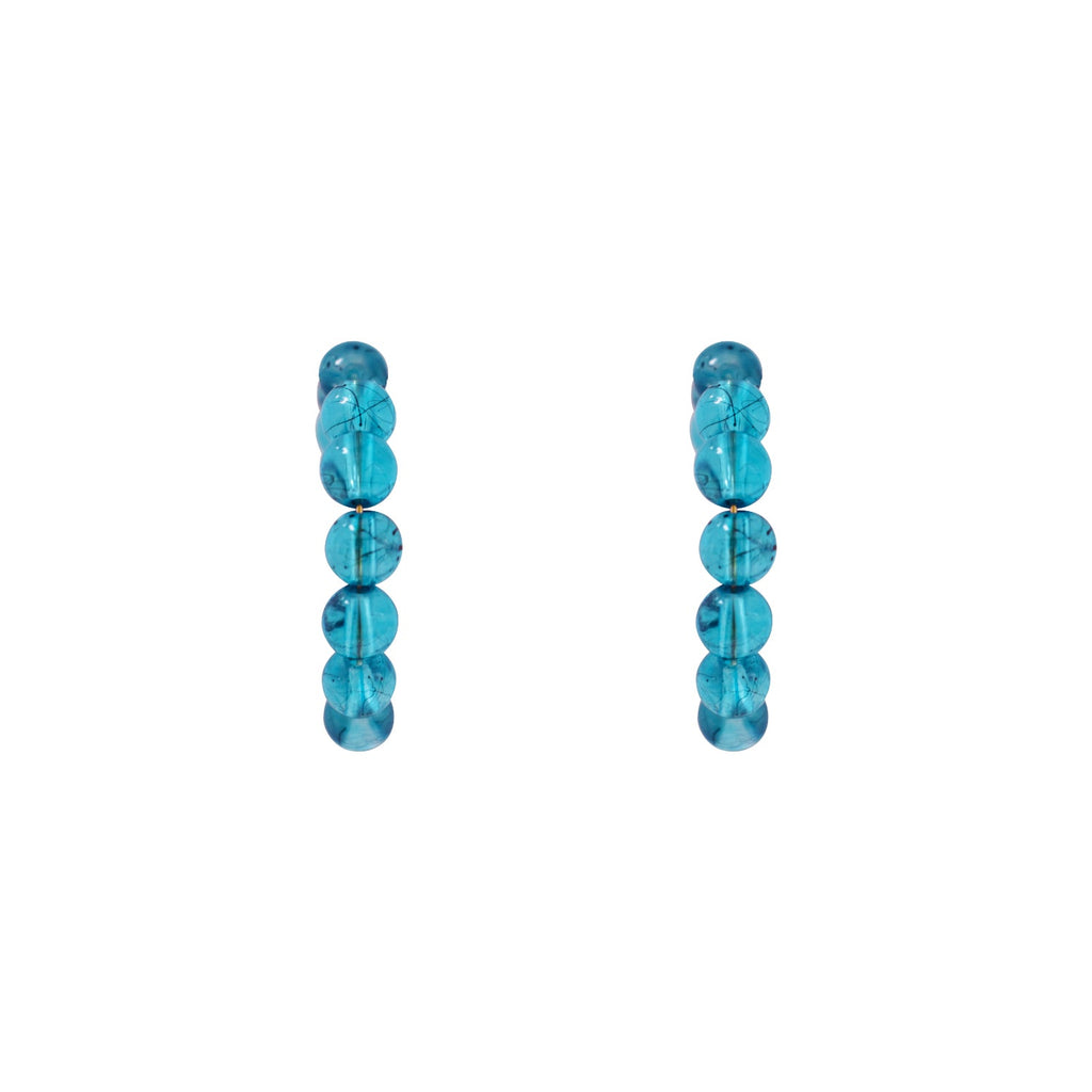 Blue bubblegum hoop earrings, statement accessories, playful earrings | by lovedbynlanla