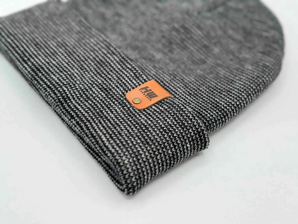 Classic Fusion Cuffed Beanie, Black and Gray