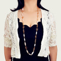 Multilayer Champagne Beads Necklace Beautiful Water Drop Clavicle Jewellery Gift