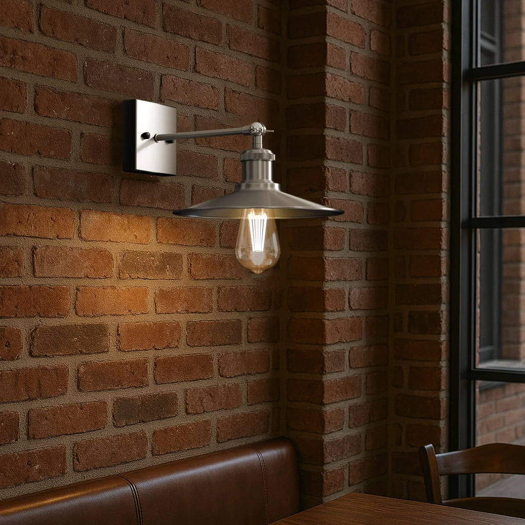 Satin Nickel Wall Light Lamp Sconces Living Room Home Decor ~5953