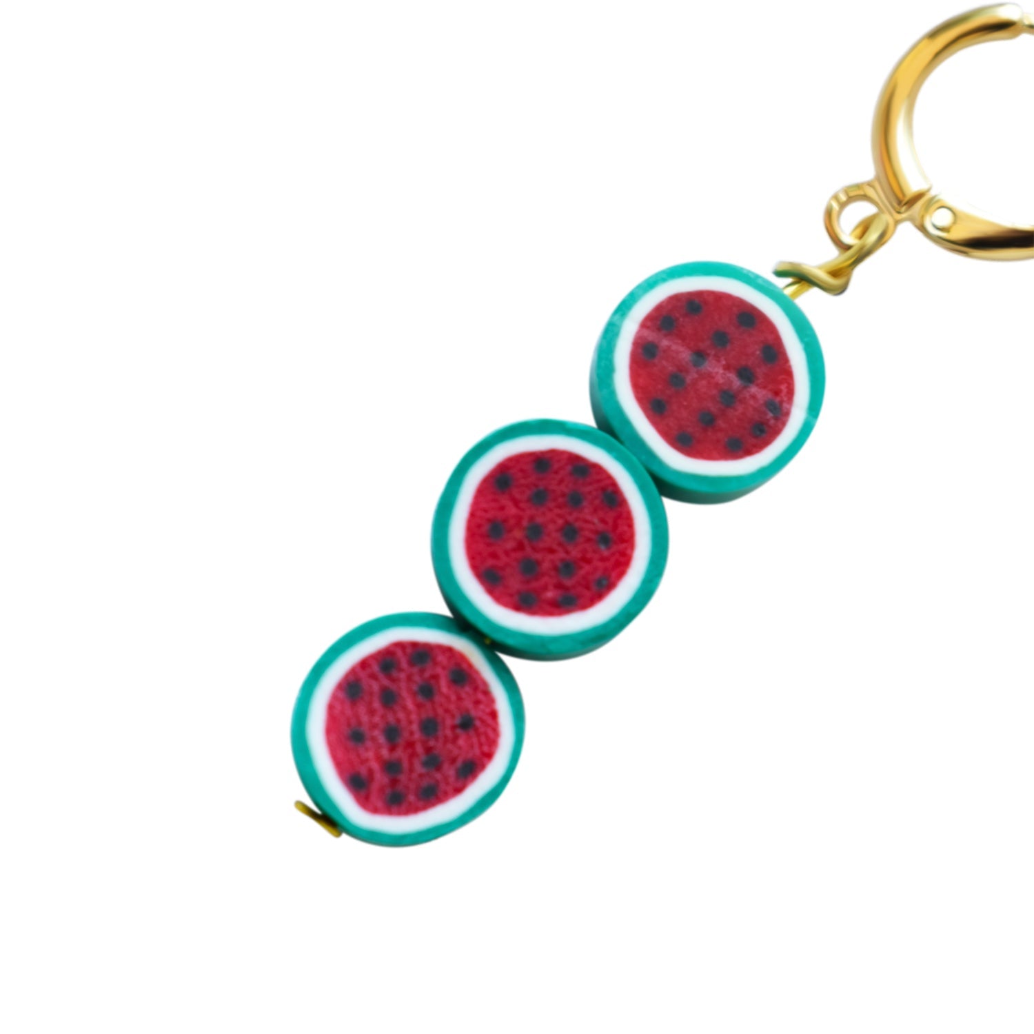 Watermelon fruit huggie earrings | by Ifemi Jewels