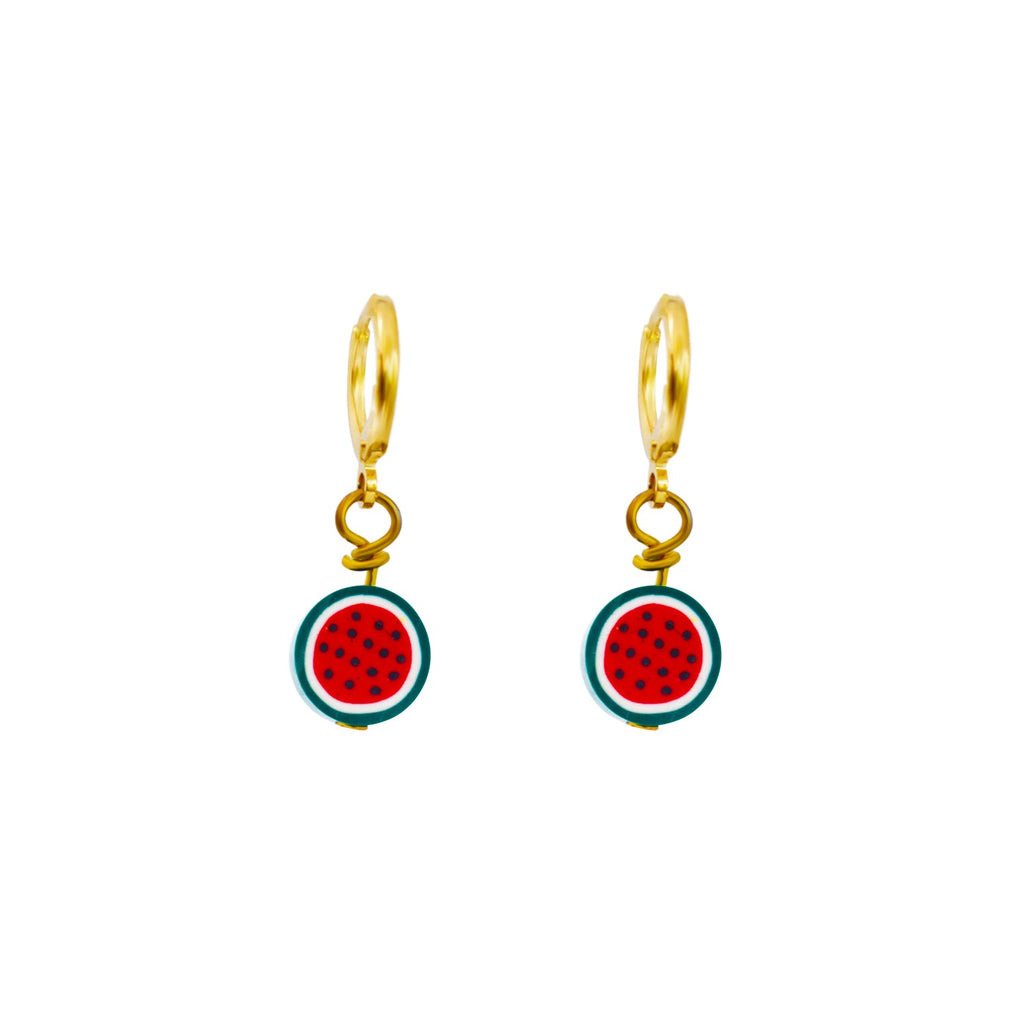 Watermelon huggie earrings | by Ifemi Jewels
