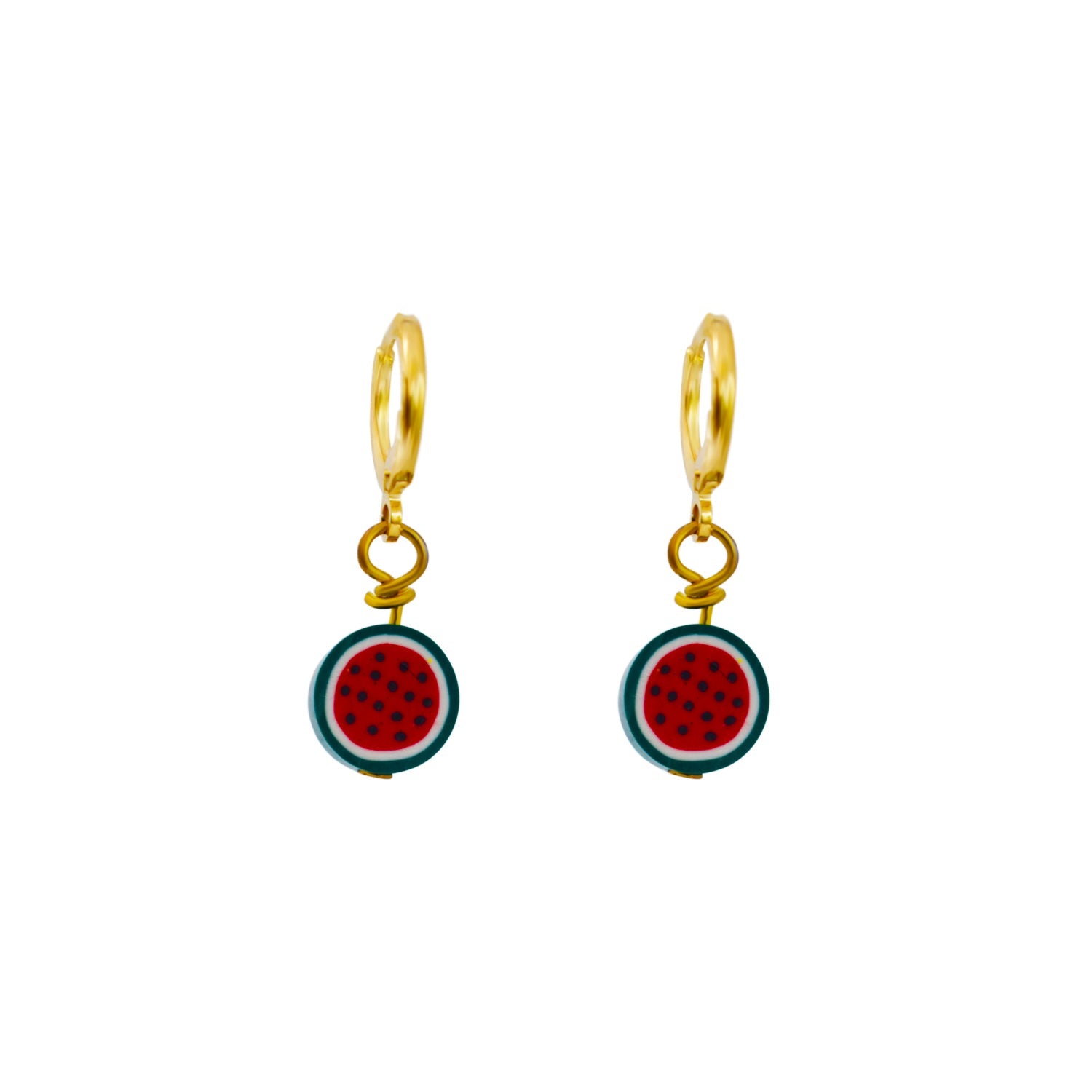 Watermelon huggie earrings | by Ifemi Jewels