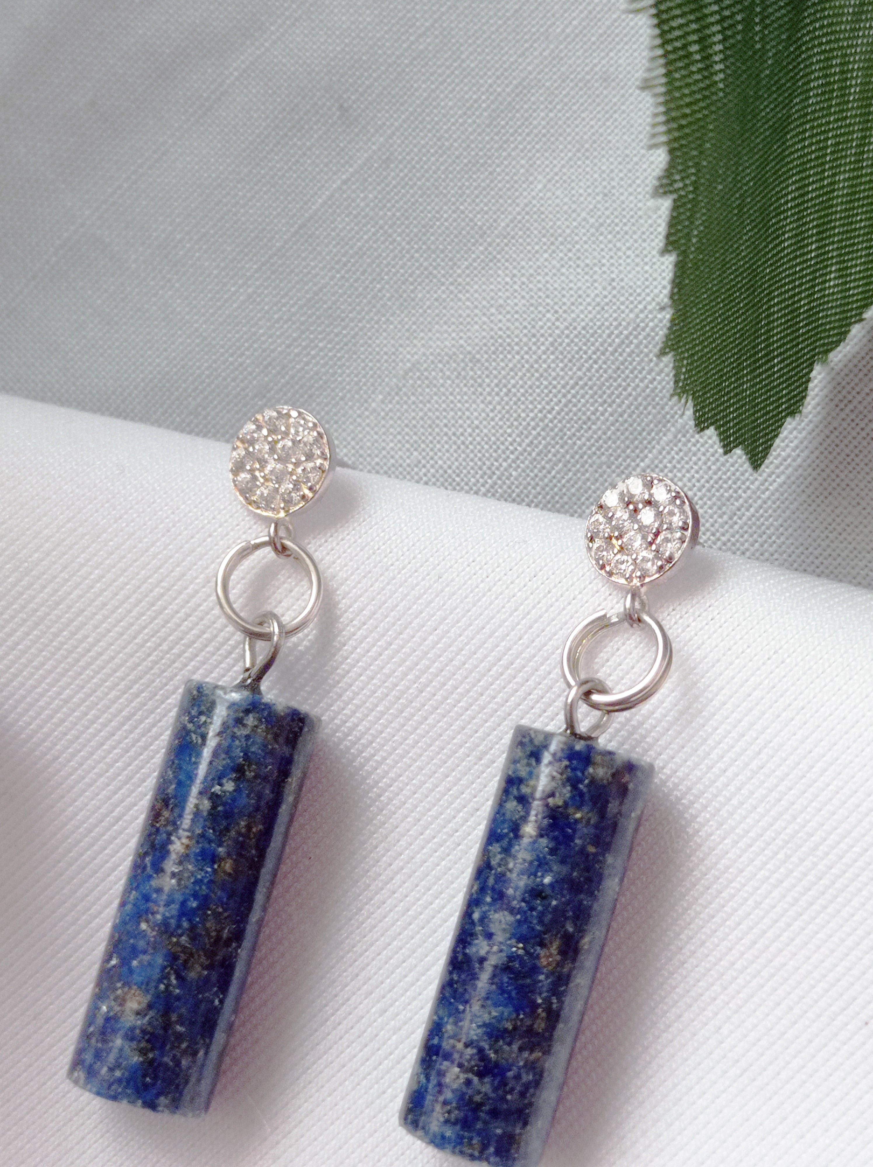 Lapis Lazuli Stud Earrings, Gemstone Earrings, Sterling Silver Stud Earrings | by nlanlaVictory