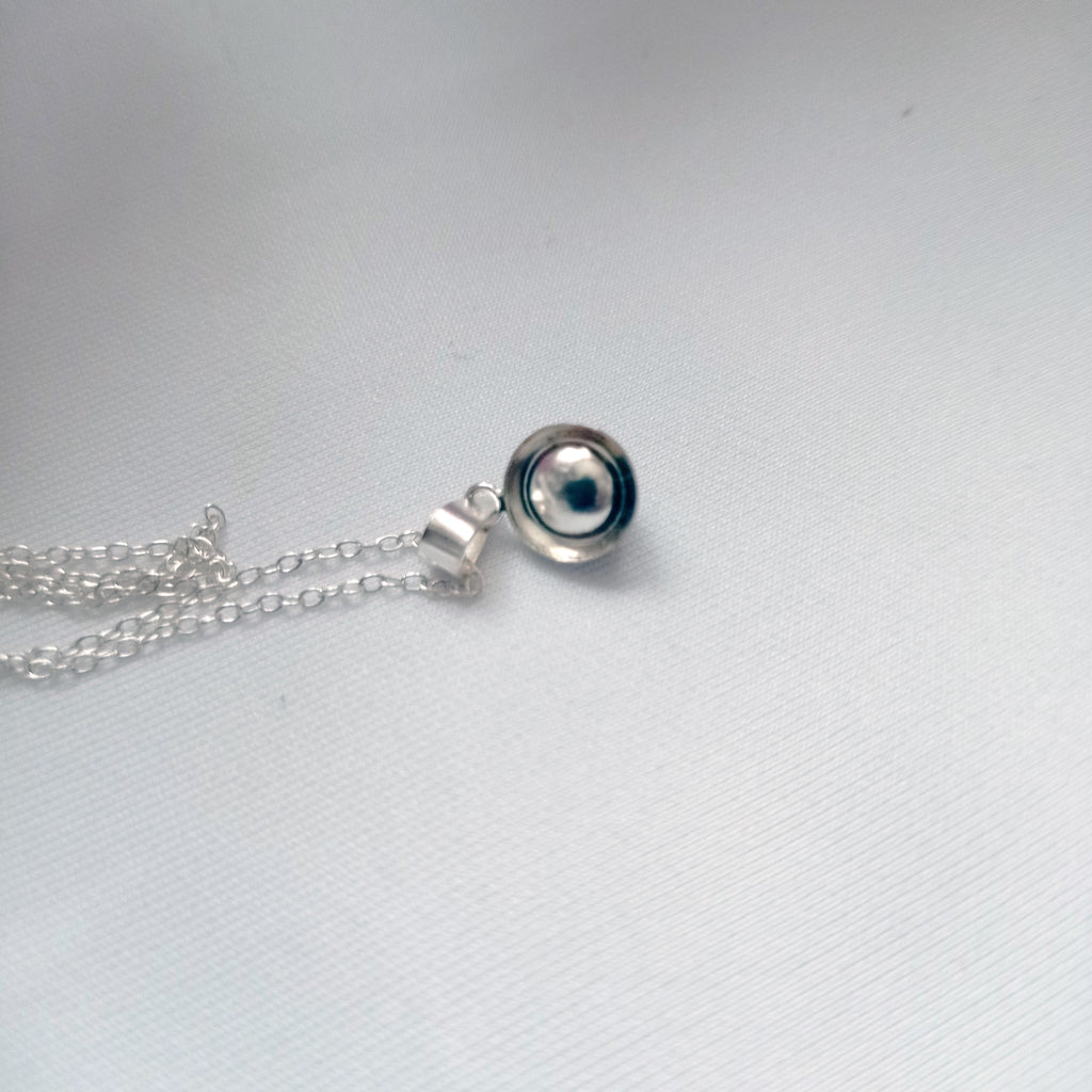 Black Freshwater Pearl Encased In Sterling Silver, .925 Sterling Silver Necklace, Bloom Collection | by nlanlaVictory