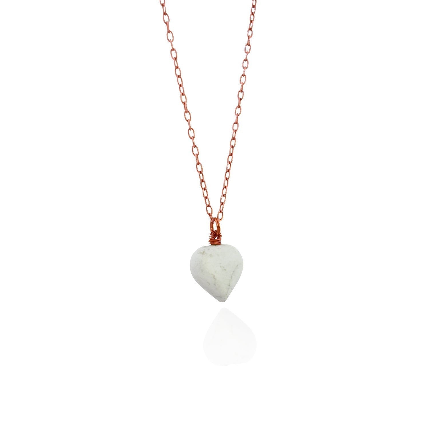 amá amá, White howlite Rose Gold necklace