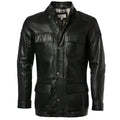 Men's Exclusive Black Leather Coat