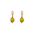 Gold freshwater pearl huggie hoop earrings | by Ifemi Jewels