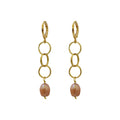 Pink freshwater pearl drop earrings | by Ifemi Jewels