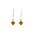 Gold freshwater pearl hoop earrings | by Ifemi Jewels