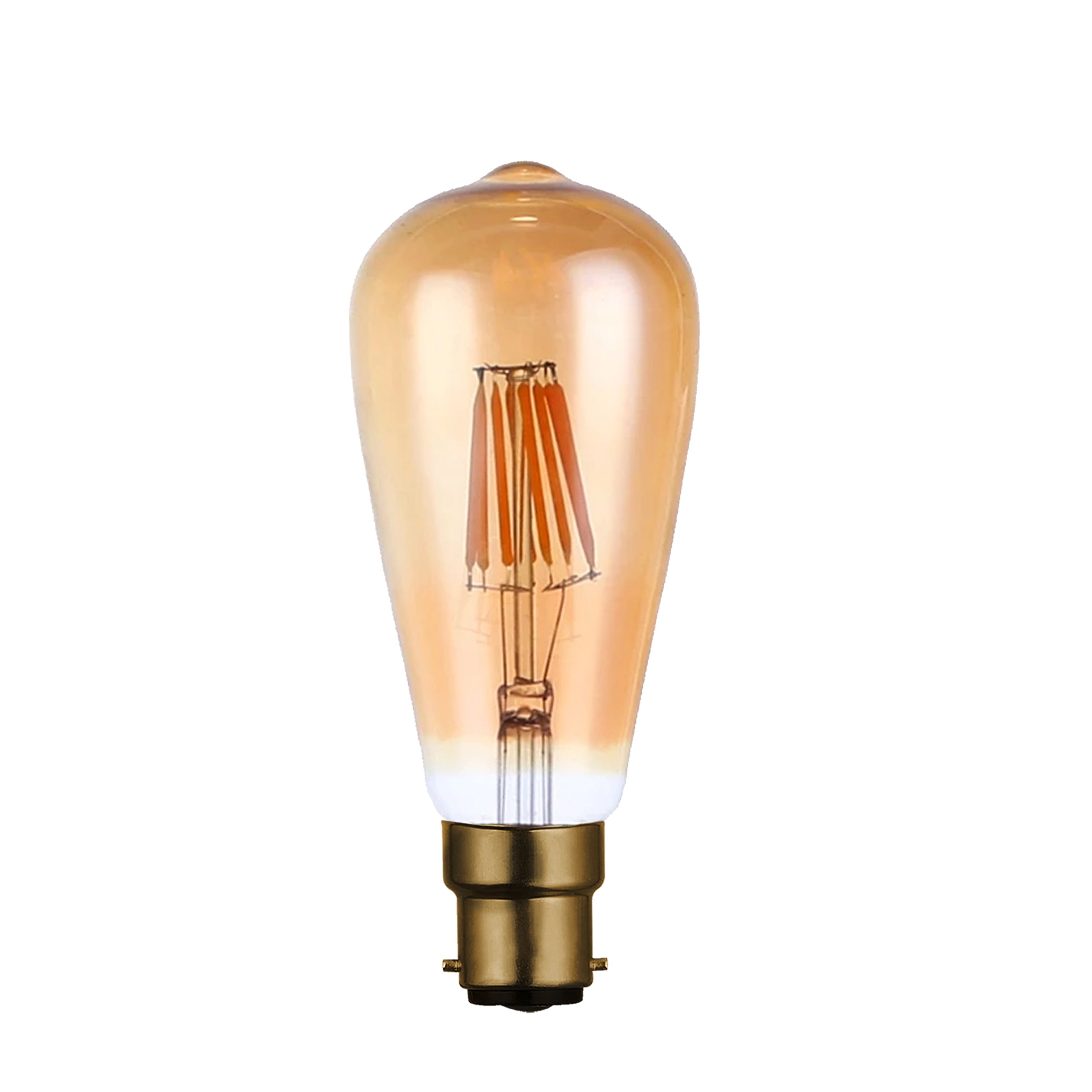 Vintage LED Bayonet Bulb ST64 4W/8W B22 Dimmable Squirrel Cage Light Bulb ~3209