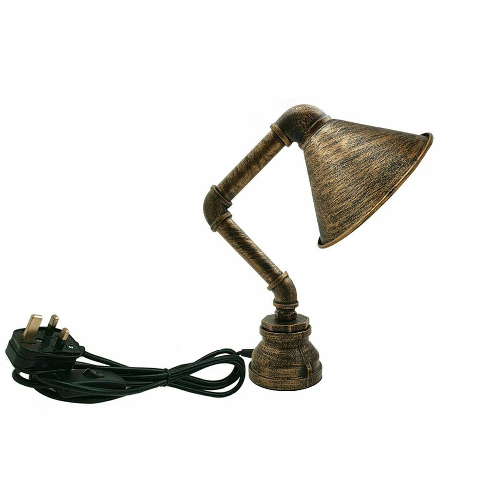Retro Industrial Steampunk Water Pipe Table Lamp E27~2260
