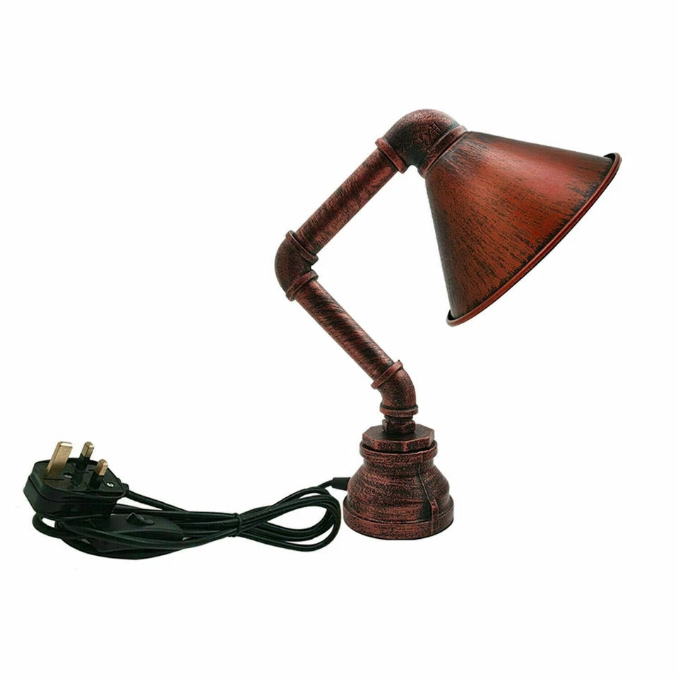 Retro Industrial Steampunk Water Pipe Table Lamp E27~2260