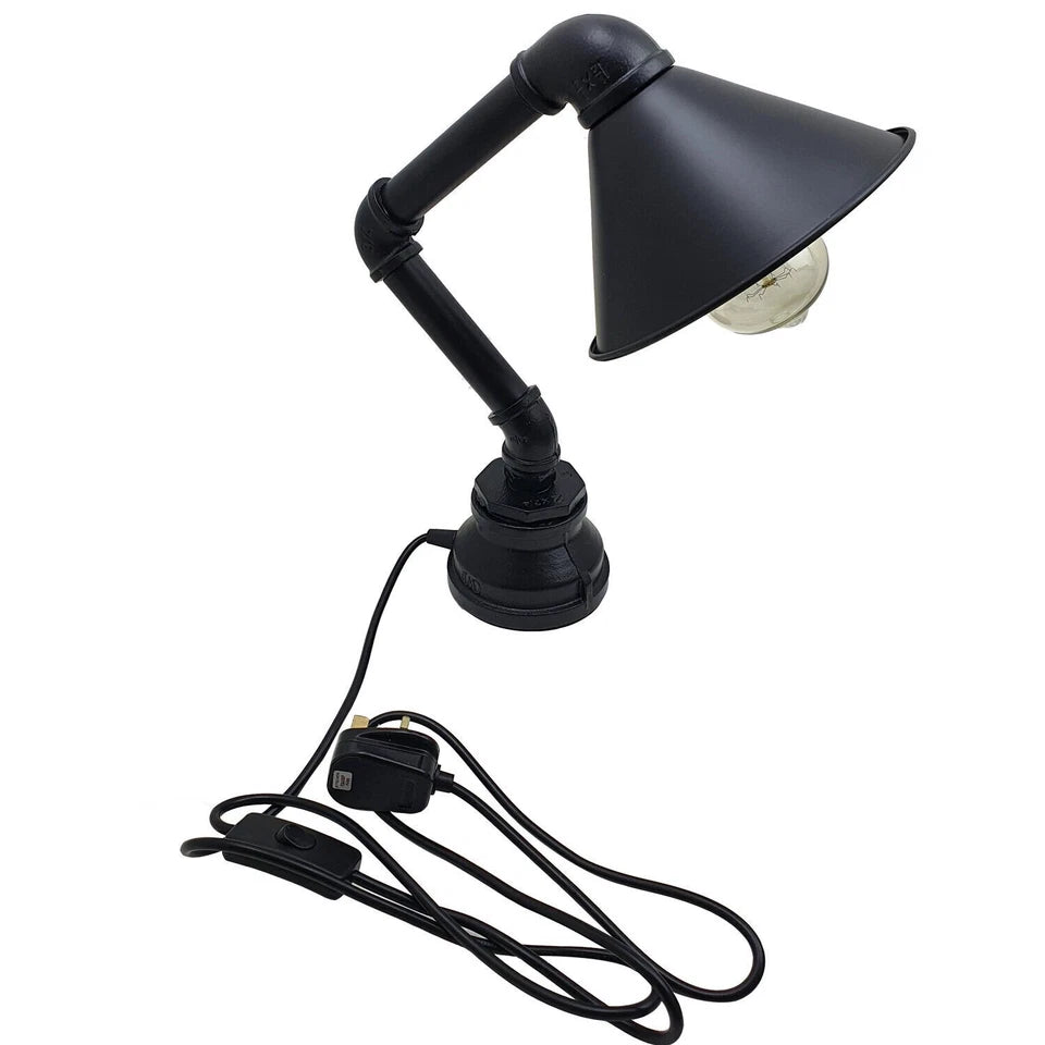 Retro Industrial Steampunk Water Pipe Table Lamp E27~2260